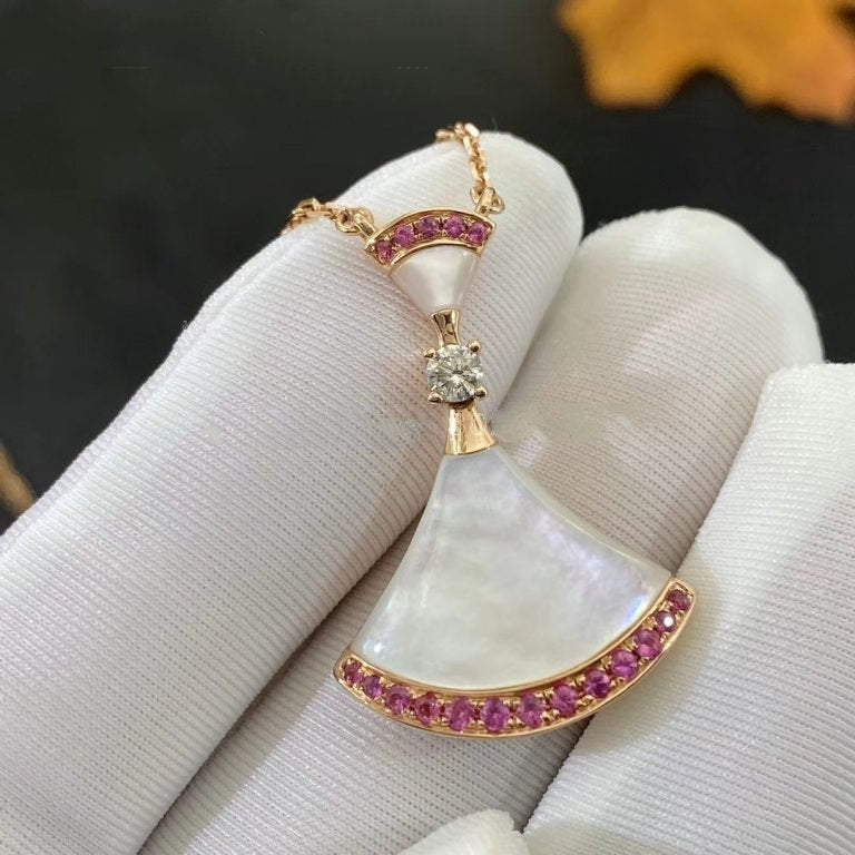 [Bijoux Regalia] COLLIER DREAM NACRE DIAMANT ROSE