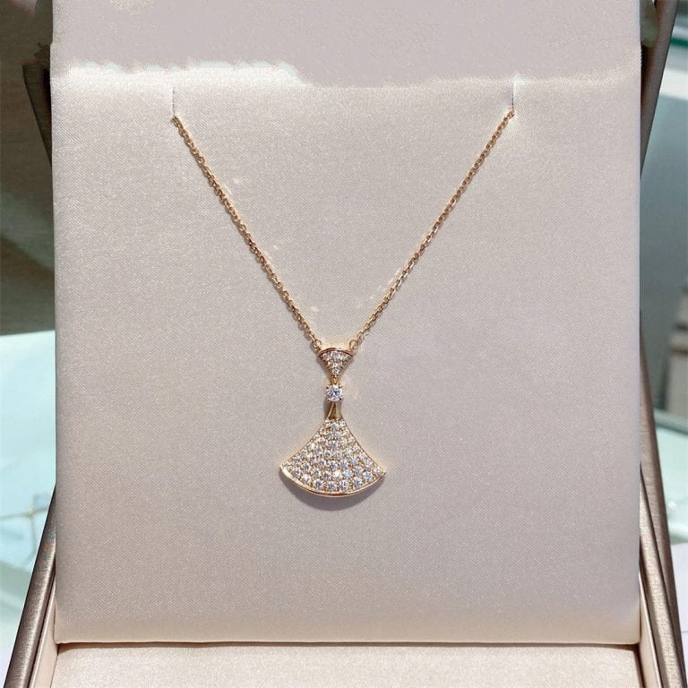 [Bijoux Regalia] COLLIER DREAM OR ROSE TOUT DIAMANT
