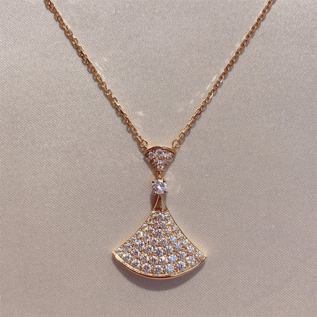 [Bijoux Regalia] COLLIER DREAM OR ROSE TOUT DIAMANT