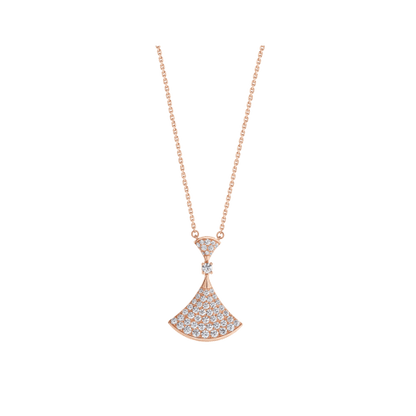 [Bijoux Regalia] COLLIER DREAM OR ROSE TOUT DIAMANT