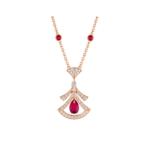 [Bijoux Regalia] COLLIER DREAM CORNALINE DIAMANT OR ROSE