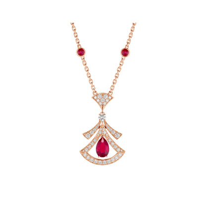 [Bijoux Regalia] COLLIER DREAM CORNALINE DIAMANT OR ROSE