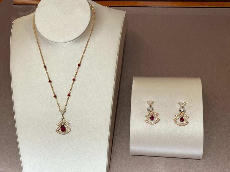 [Bijoux Regalia] COLLIER DREAM CORNALINE DIAMANT OR ROSE