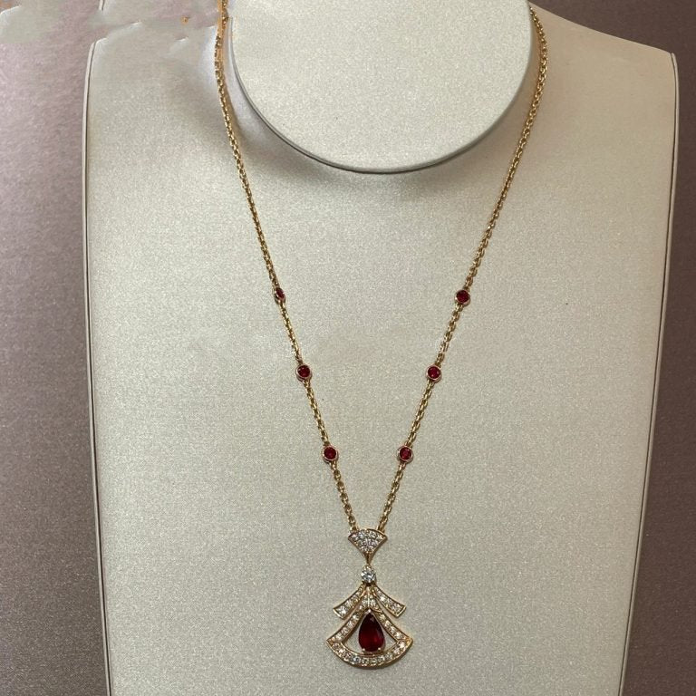 [Bijoux Regalia] COLLIER DREAM CORNALINE DIAMANT OR ROSE