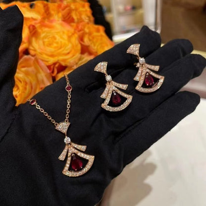 [Bijoux Regalia] COLLIER DREAM CORNALINE DIAMANT OR ROSE
