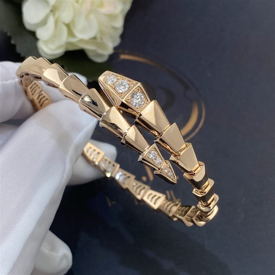 [Regalia jewelry]SERPENTI BRACELET DIAMONDS PINK GOLD