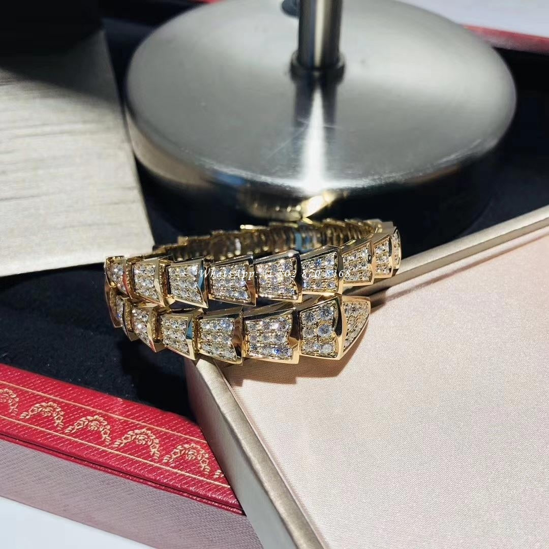 [Bijoux Regalia]BRACELET SERPENTI 8MM OR DIAMANT