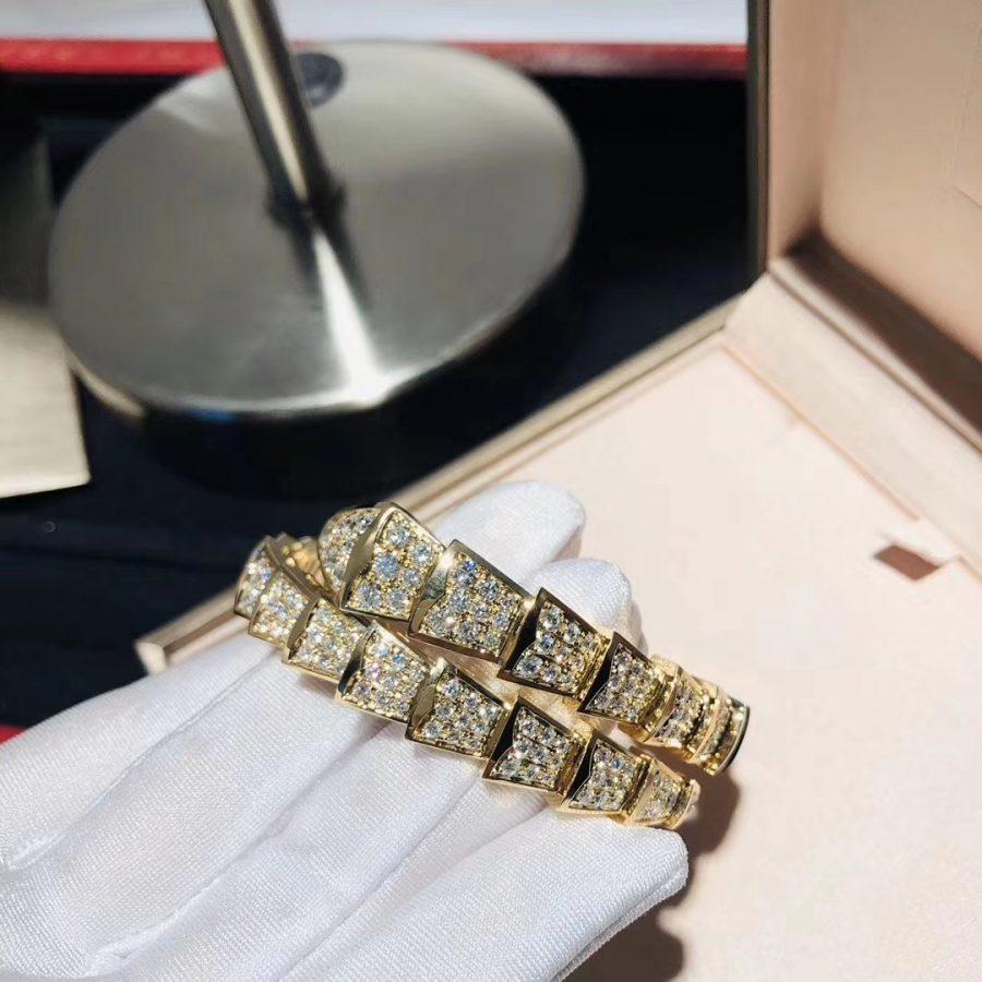 [Bijoux Regalia]BRACELET SERPENTI 8MM OR DIAMANT