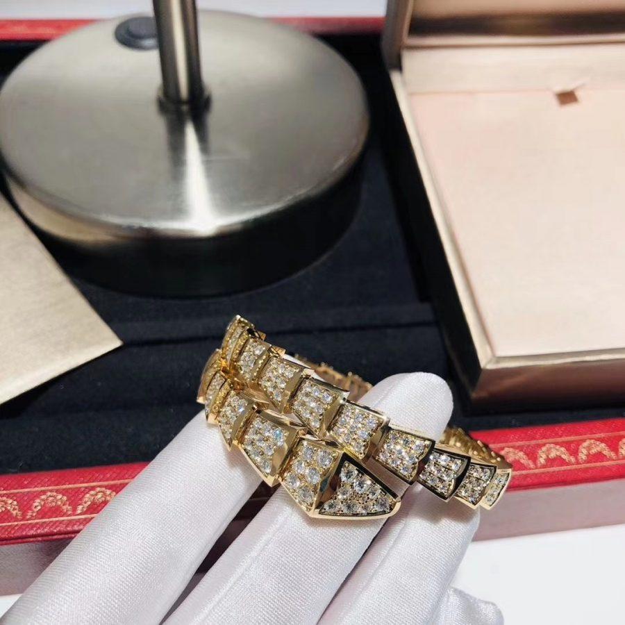 [Bijoux Regalia]BRACELET SERPENTI 8MM OR DIAMANT