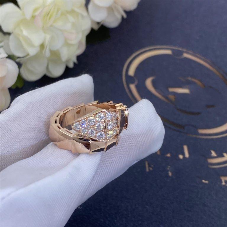 [Joyas Regalia] ANILLO SERPENTI ORO ROSA DIAMANTE