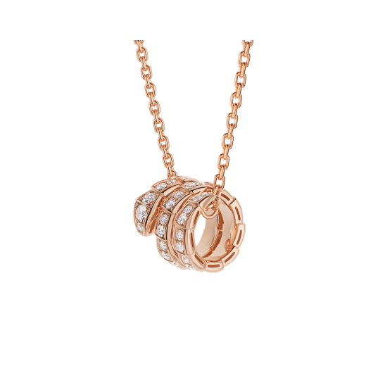 [Bijoux Regalia] COLLIER SERPENTI EN OR ROSE DOUBLE ANNEAU DIAMANT