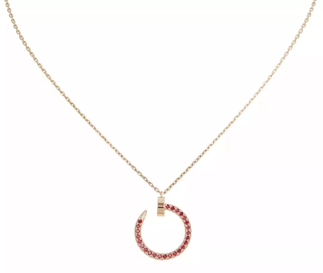 [Joyas Regalia]COLLAR JUSTE ORO DIAMANTES ROJOS