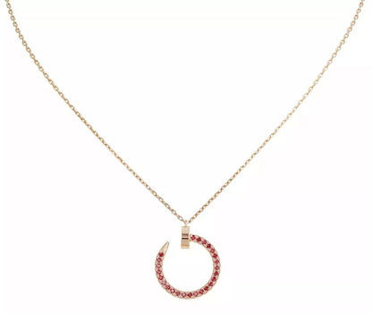 [Joyas Regalia]COLLAR JUSTE ORO DIAMANTES ROJOS