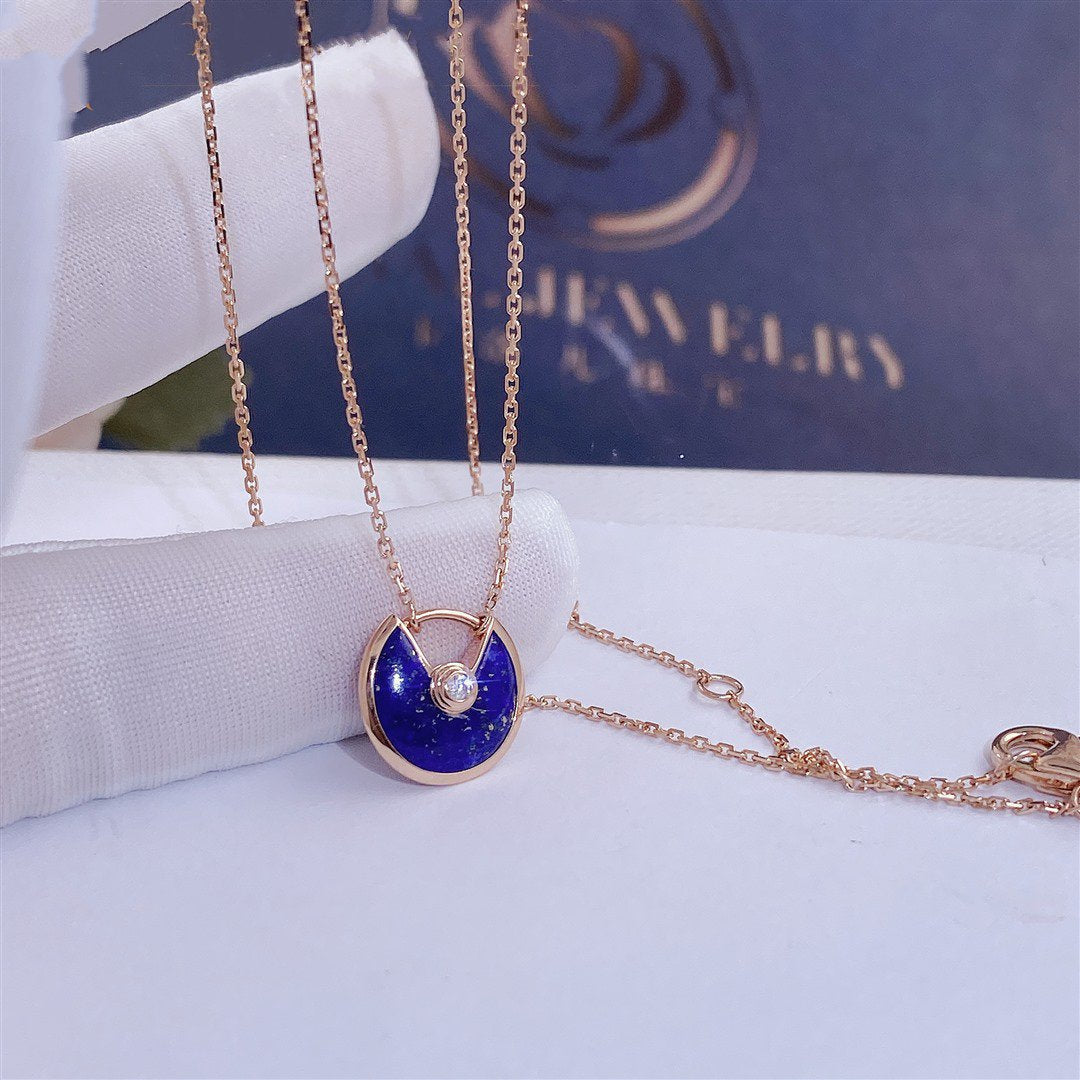 [Joyas Regalia] COLLAR AMULETTE DE ÁGATA DE ORO ROSA
