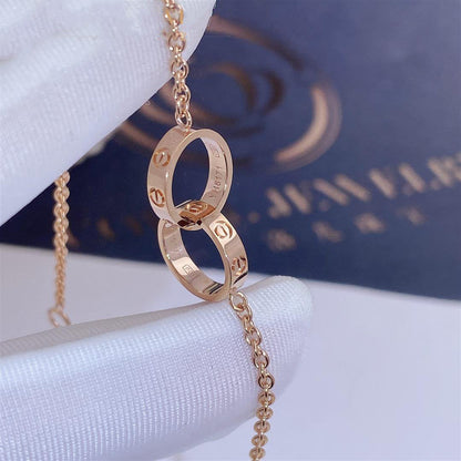 [Joyas Regalia] PULSERA DE AMOR CON DOBLE ANILLO