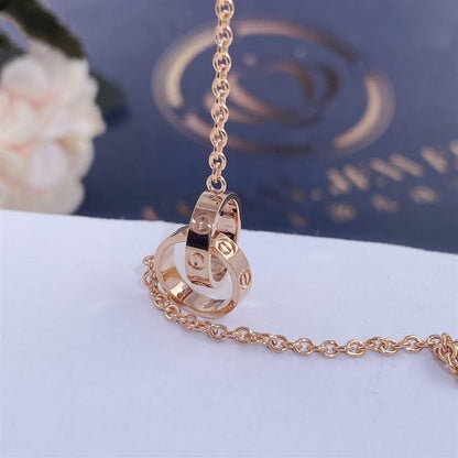 [Joyas Regalia] PULSERA DE AMOR CON DOBLE ANILLO