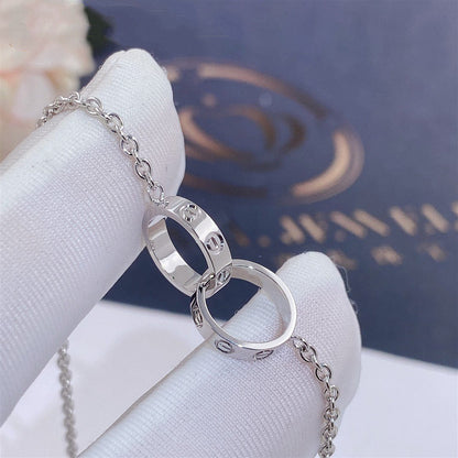 [Joyas Regalia] PULSERA DE AMOR CON DOBLE ANILLO