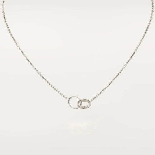 [Joyas Regalia]COLLAR AMOR ORO ROSA Y PLATA 