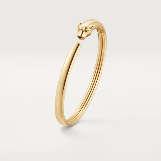 [Joyas Regalia]Pulsera abierta de oro Pantera
