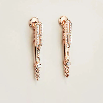 [Regalia jewelry]CHAINE CHAOS DIAMOND DROP EARRINGS