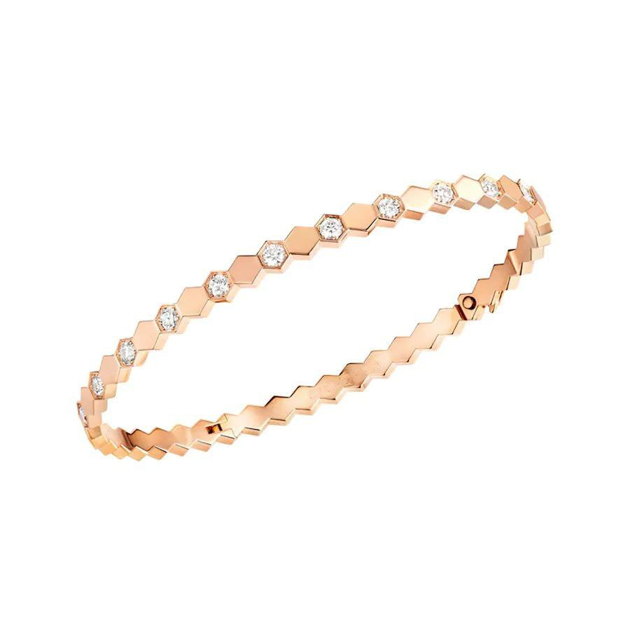 [Joyas Regalia]Pulsera de diamantes en oro rosa con diseño de abeja 