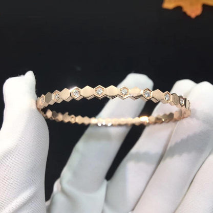 [Joyas Regalia]Pulsera de diamantes en oro rosa con diseño de abeja 