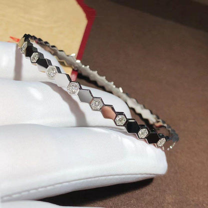 [Joyas Regalia]Pulsera de plata con diamantes y abejas