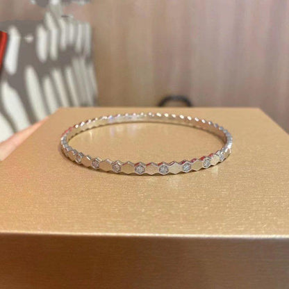 [Joyas Regalia]Pulsera de plata con diamantes y abejas