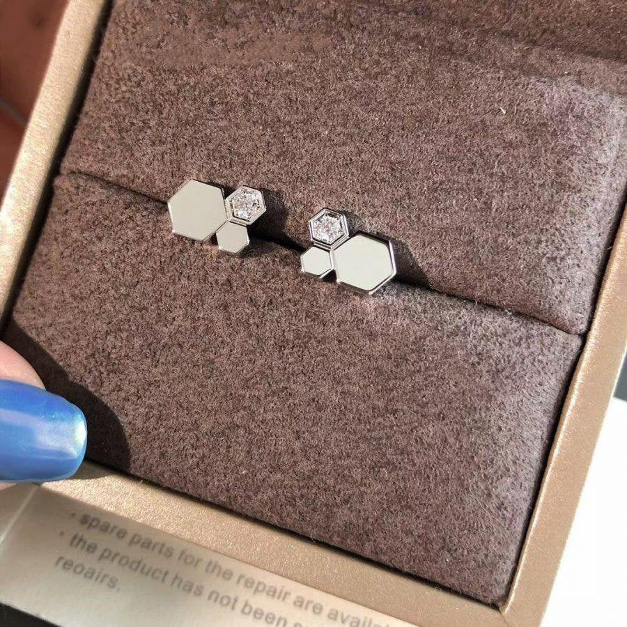 [Regalia jewelry]BEE LOVE SILVER DIAMOND EARRINGS