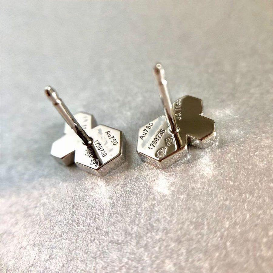 [Regalia jewelry]BEE LOVE SILVER DIAMOND EARRINGS