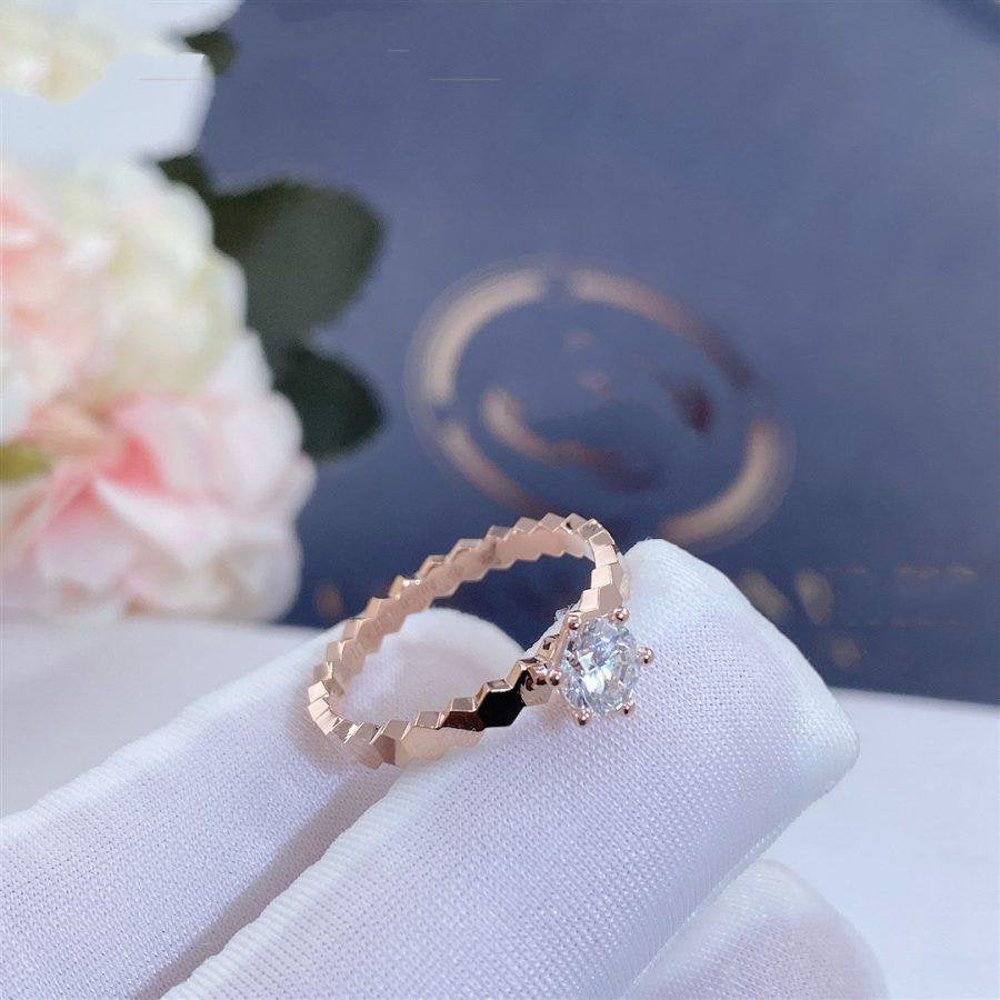 [Bijoux Regalia] BAGUE BEE LOVE OR ROSE 1 DIAMANT