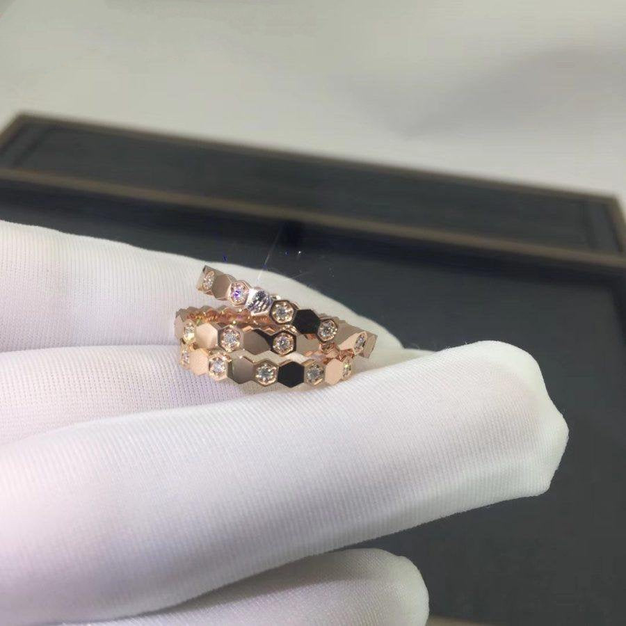 [Bijoux Regalia] BAGUE BEE LOVE OR ROSE DIAMANT