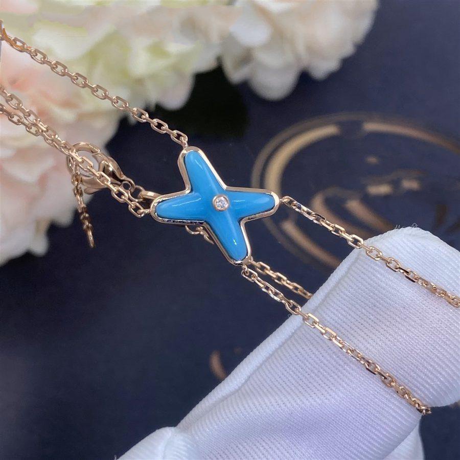 [Joyas Regalia]PULSERA JEUX TURQUESA ORO ROSA 1 DIAMANTE