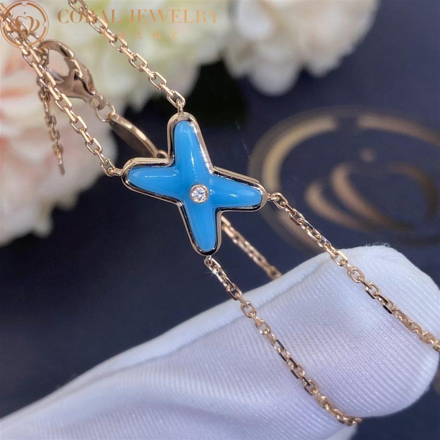 [Joyas Regalia]PULSERA JEUX TURQUESA ORO ROSA 1 DIAMANTE