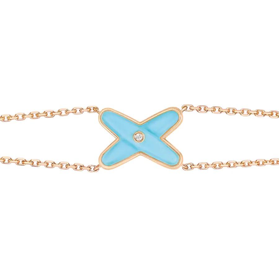 [Joyas Regalia]PULSERA JEUX TURQUESA ORO ROSA 1 DIAMANTE