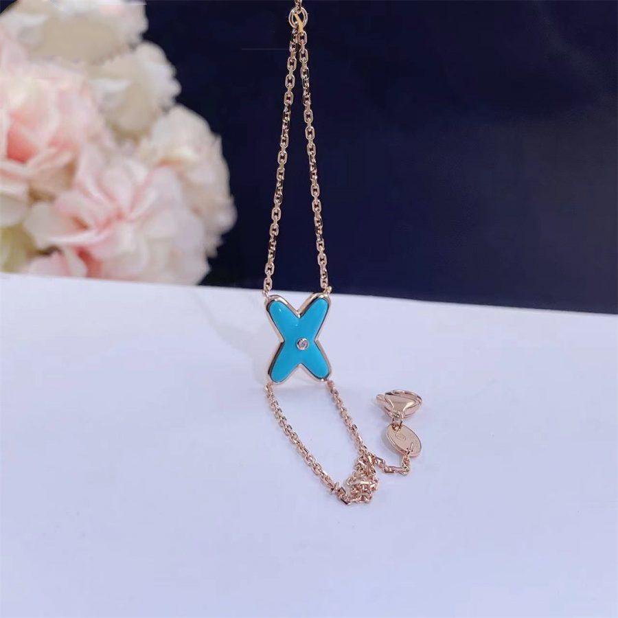 [Joyas Regalia]PULSERA JEUX TURQUESA ORO ROSA 1 DIAMANTE