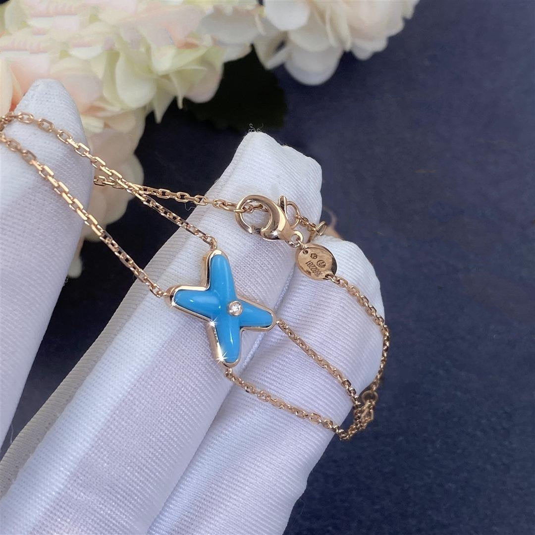 [Joyas Regalia]PULSERA JEUX TURQUESA ORO ROSA 1 DIAMANTE