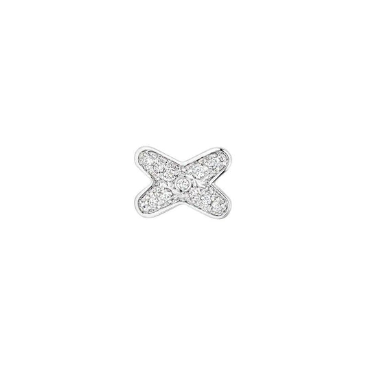 [Bijoux Regalia]Boucles d'oreilles Jeux de Argent et Diamants