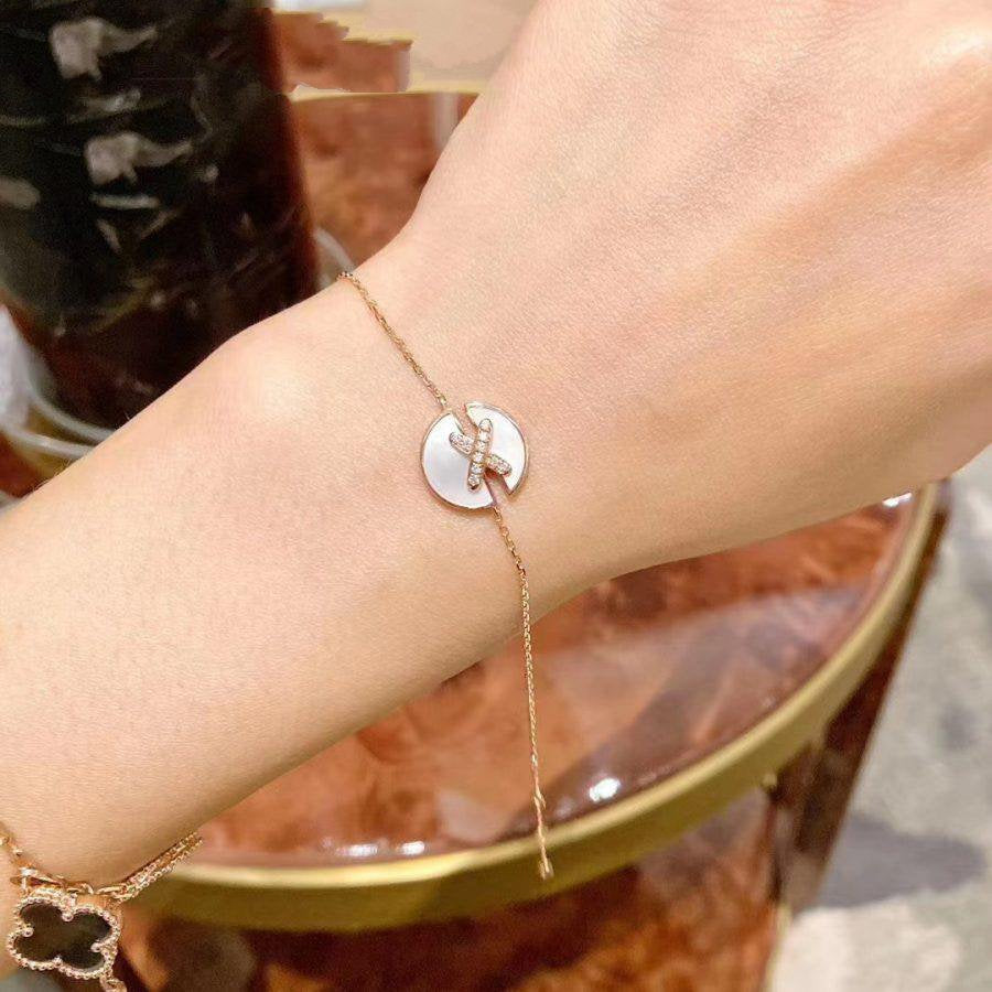 [Joyas Regalia] JEUX DE BRACELET MOP ORO ROSA DIAMANTES