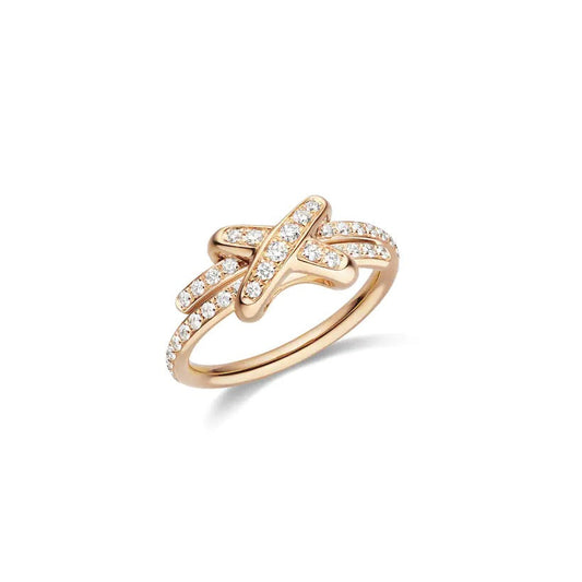 [Bijoux Regalia]JEUX DE BAGUE OR ROSE DIAMANT