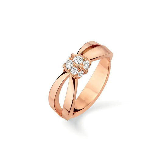 [Bijoux Regalia] BAGUE LIENS OR ROSE DIAMANT