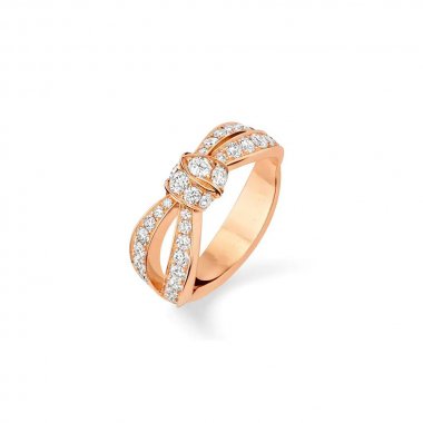[Bijoux Regalia] BAGUE EN OR ROSE ET DIAMANT LIENS