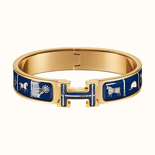 [Bijoux Regalia] BRACELET H COUVERTURES BLEU FONCÉ
