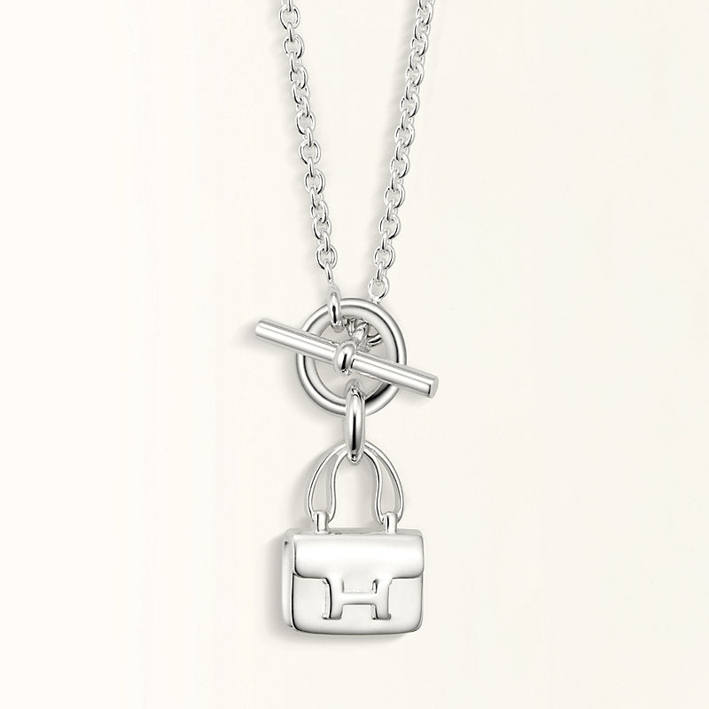 [Regalia jewelry]POP H PEDANT SILVER NECKLACE