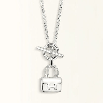 [Regalia jewelry]POP H PEDANT SILVER NECKLACE