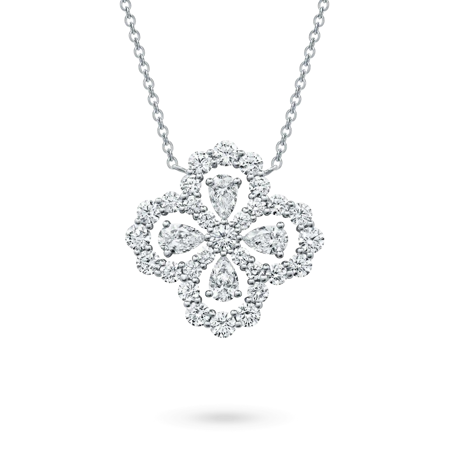 [Joyas Regalia] COLLAR DE LAZO CON MOTIVO COMPLETO DE DIAMANTE DE 16 MM EN MÚLTIPLES COLORES