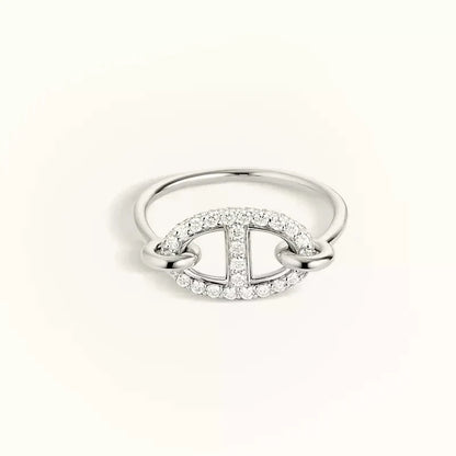 [Bijoux Regalia] BAGUE RONDE PETITE EN ARGENT ET DIAMANT