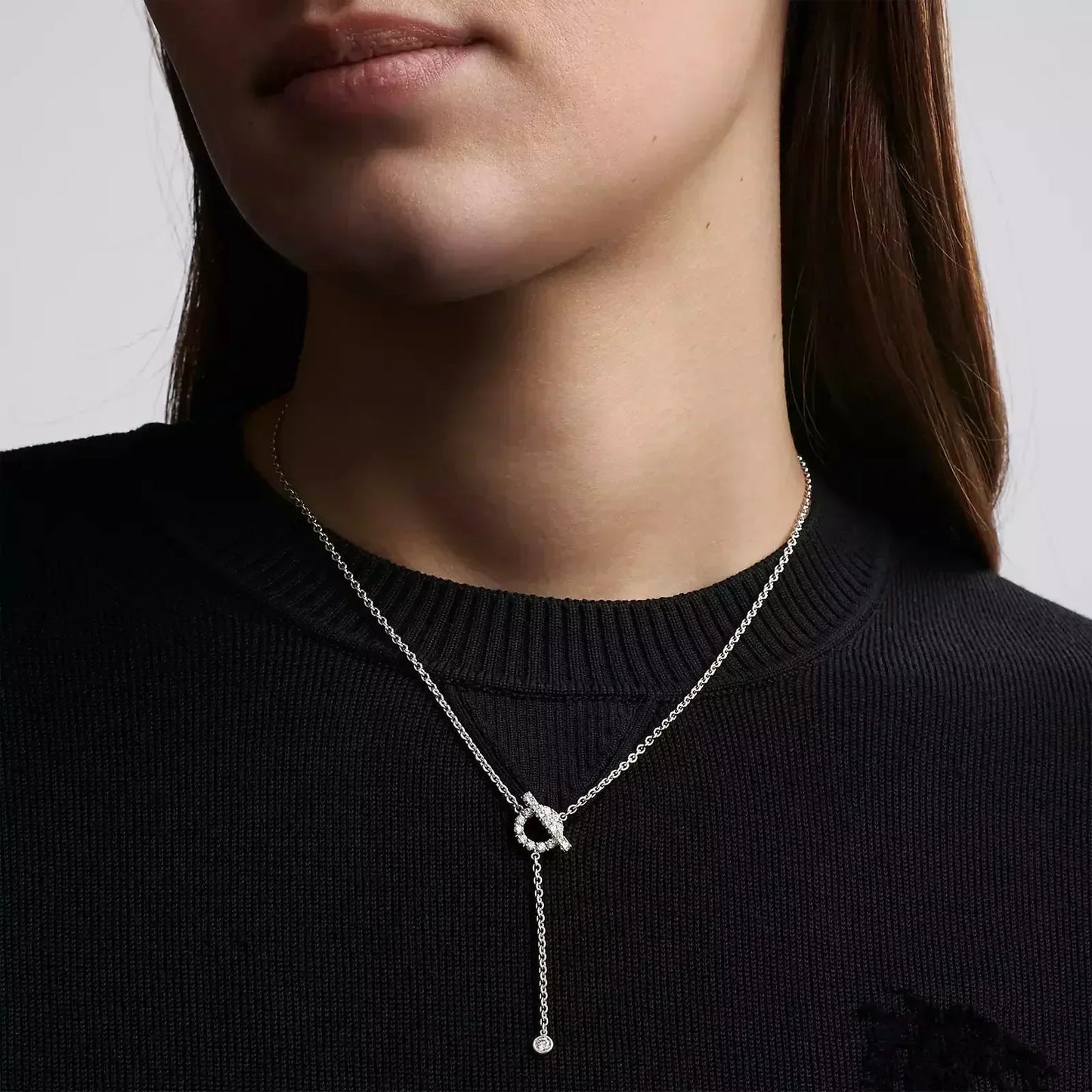 [Regalia jewelry]FINESSE SILVER DIAMOND NECKLACE