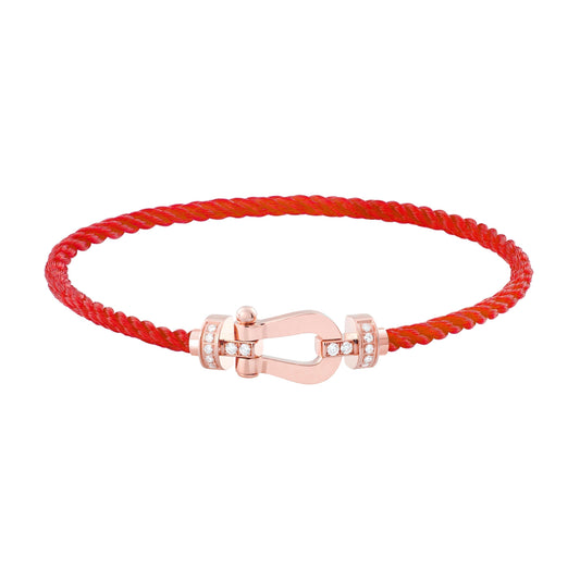 [Joyas Regalia] FORCE 10 MEDIO DIAMANTE ORO ROSA CORDERI ROJO MODELO GRANDE Y MEDIANO