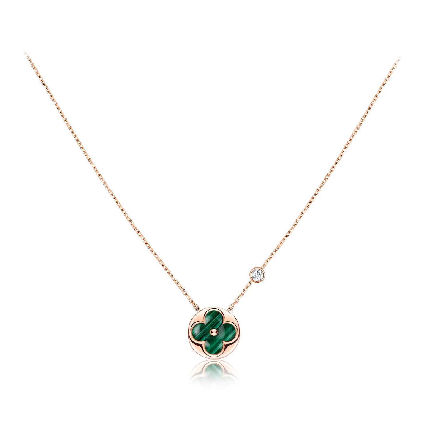[Bijoux Regalia] COLLIER PENDENTIF SOLEIL EN OR ROSE 1 DIAMANT